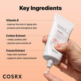COSRX on hand demonstrating no white cast and natural skin tone match
