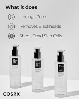 COSRX liquid texture on hand showing lightweight absorption and clarity