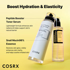 COSRX clear gel texture on hand demonstrating lightweight moisture