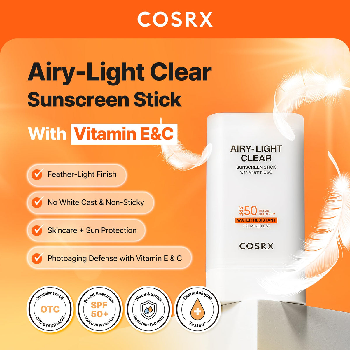 COSRX sunscreen duo inside travel bag illustrating convenience for trips