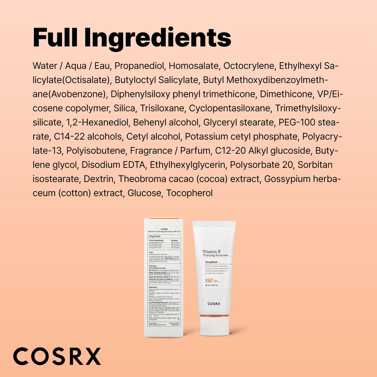 COSRX tube next to coin to show compact 1.69 fl oz travel size