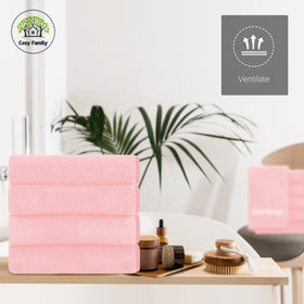 Cosy Family embroidered "Makeup" label detail adding elegant bathroom organization benefit