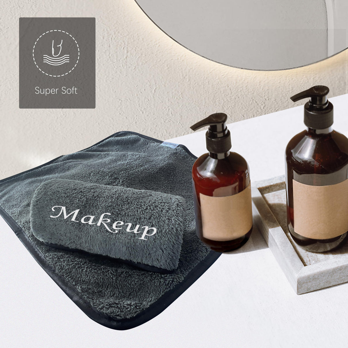 Cosy Family cloth on fingertip removing eye makeup precisely