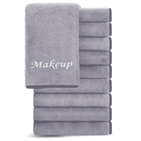 Cosy Family front pack of ten grey cloths showing compact reusable towels benefit
