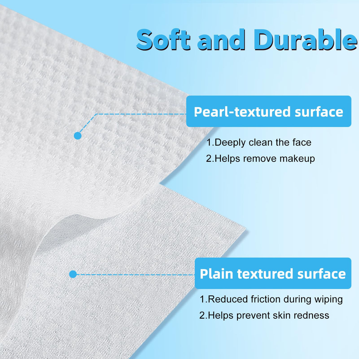 Cottonessence expanded towel laid flat showing full 9.4x11.8 inch size and softness