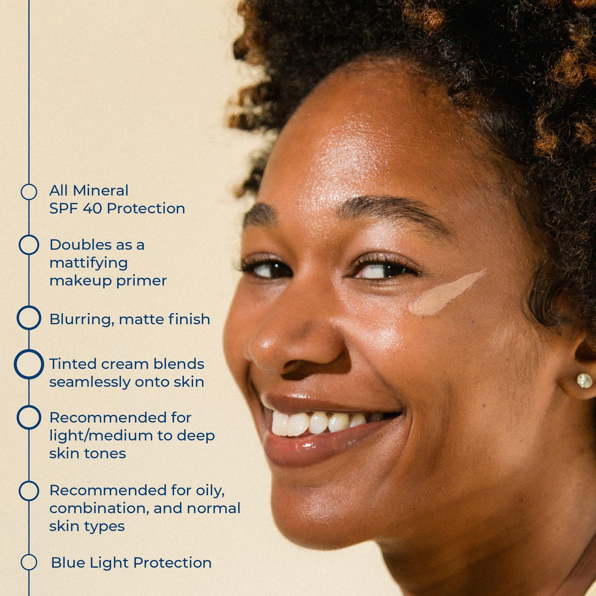 CoTZ before and after showing evened skin tone benefit