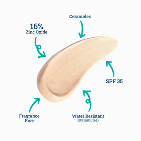 CoTZ product spread on hand illustrating sheer tint and fast absorption