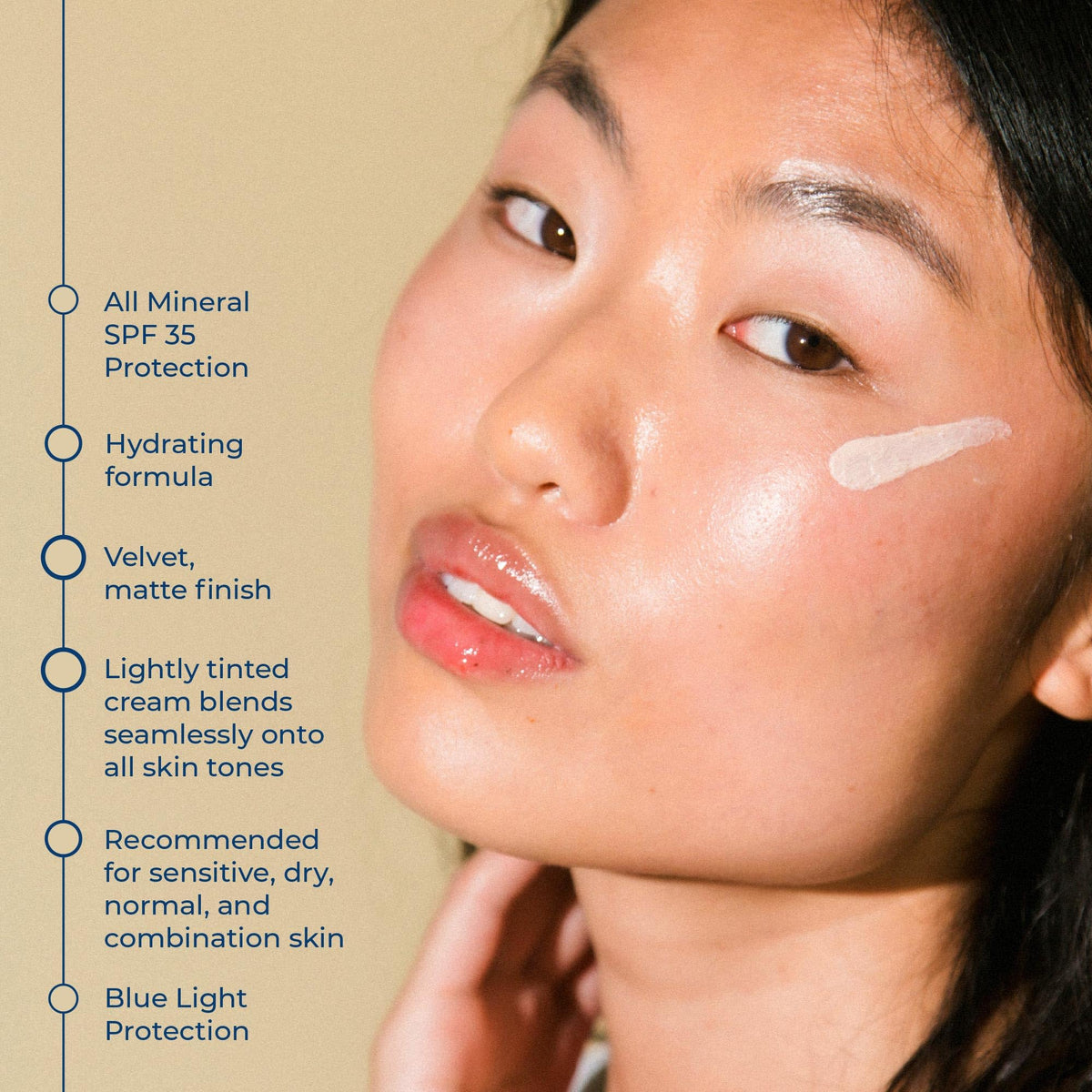 CoTZ applied under foundation showing smooth primer effect and improved wear