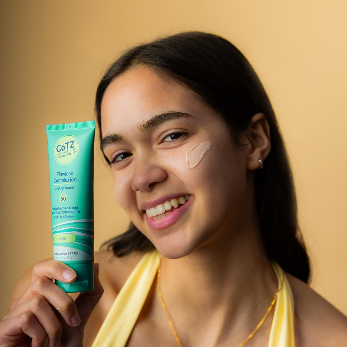 CoTZ Flawless application on face demonstrating smooth, even coverage