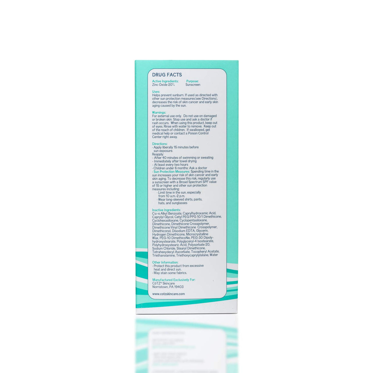 CoTZ product label close-up showing ingredient transparency and safety
