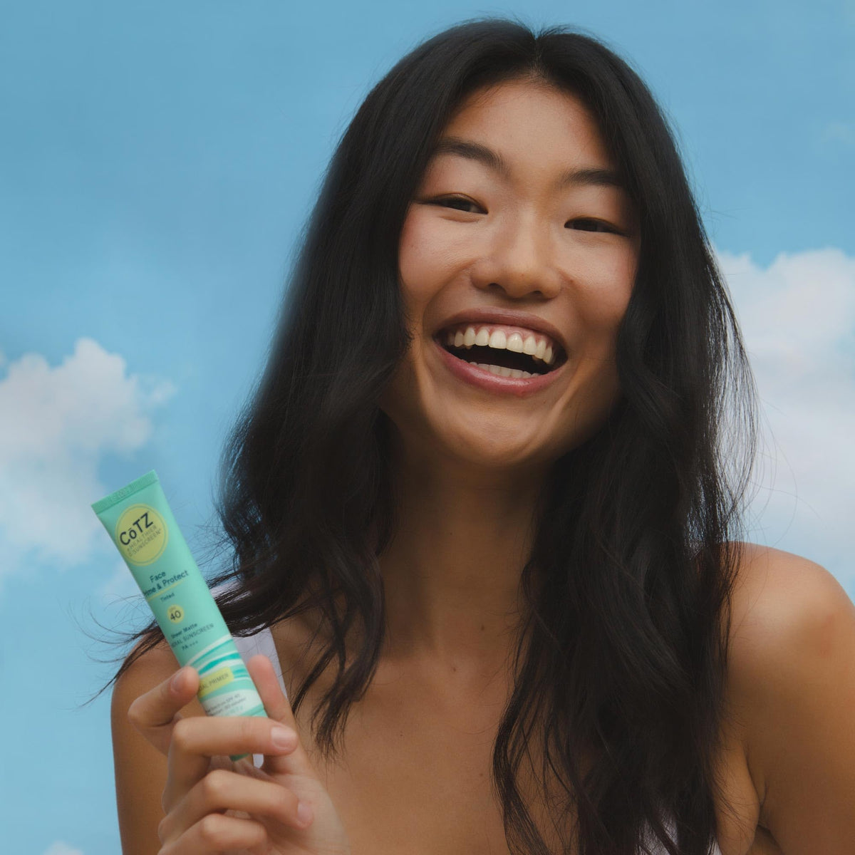 CoTZ outdoor lifestyle shot showing sun protection in use