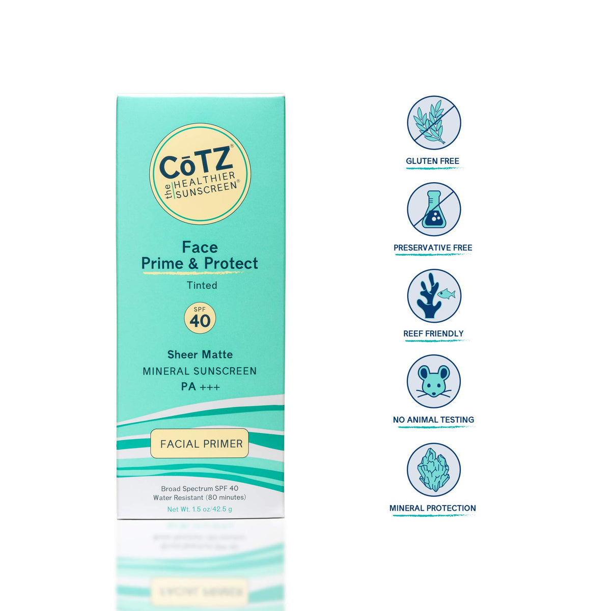 CoTZ close-up texture of sheer matte cream for smooth finish