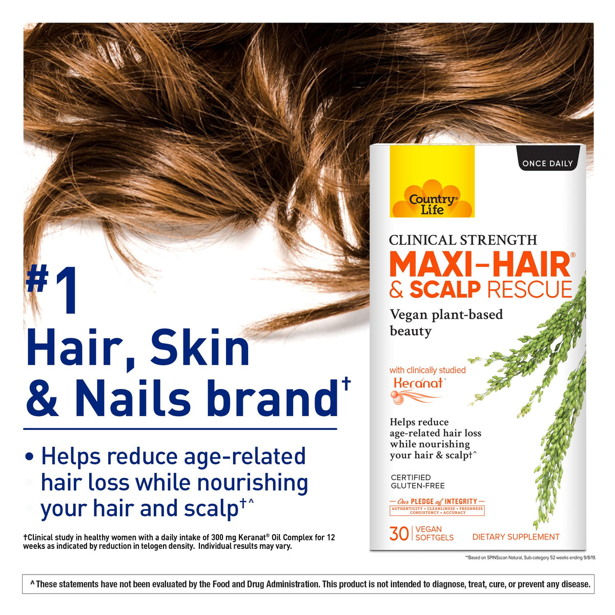 Country Life Keranat oil complex ingredient detail highlighting scalp nourishment
