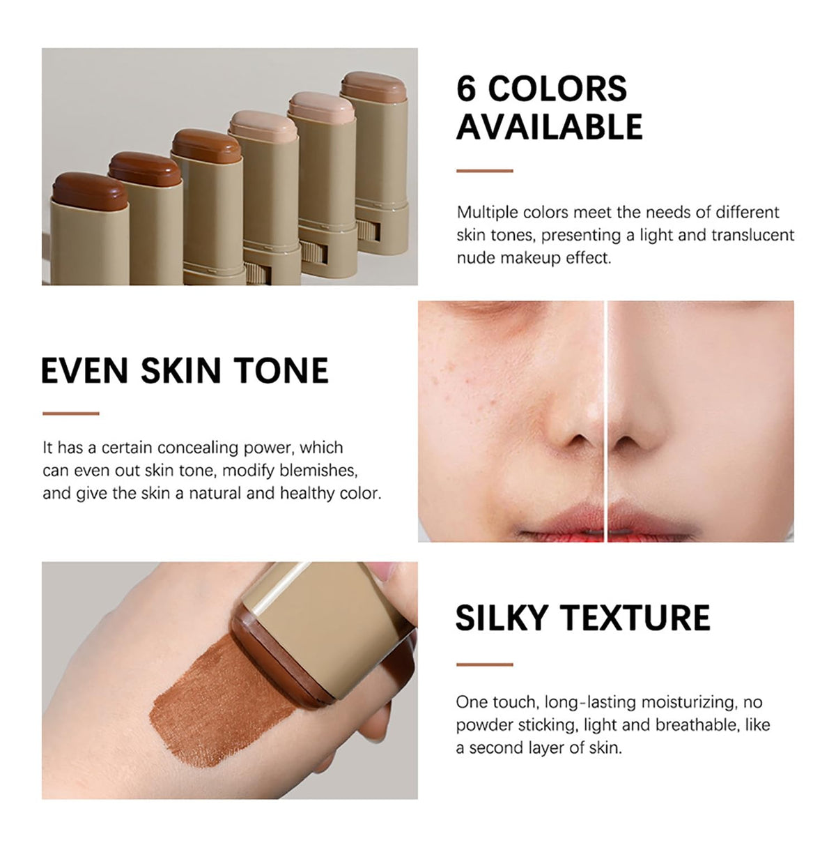 Covebalm application with fingers demonstrating quick seamless blending benefit