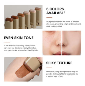 Covebalm application with fingers demonstrating quick seamless blending benefit