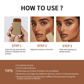Covebalm in a makeup bag with mirror showing everyday portability and routine simplicity