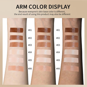 Covebalm shade swatch on arm compares tone #02 for accurate color matching benefit