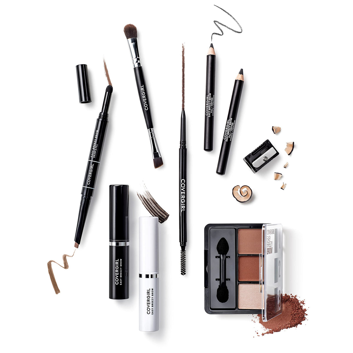 COVERGIRL ingredient display with argan oil and biotin highlighting conditioning benefit