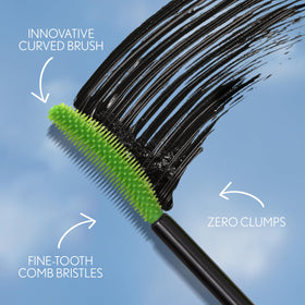 COVERGIRL brush close-up reveals comb teeth for clump-free separation