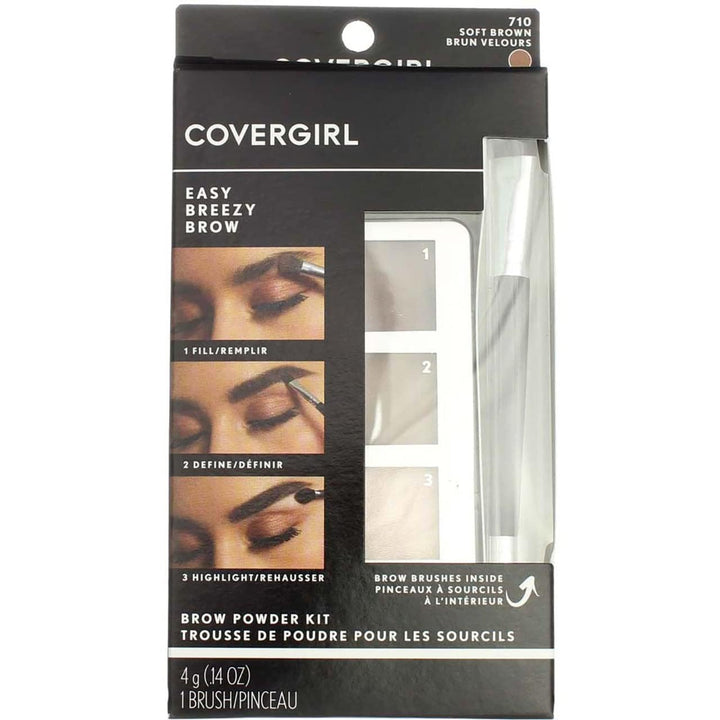 COVERGIRL kit front packaging showing compact and brush for easy application benefit