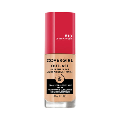 Covergirl front packaging bottle showing product and label, easy identification benefit