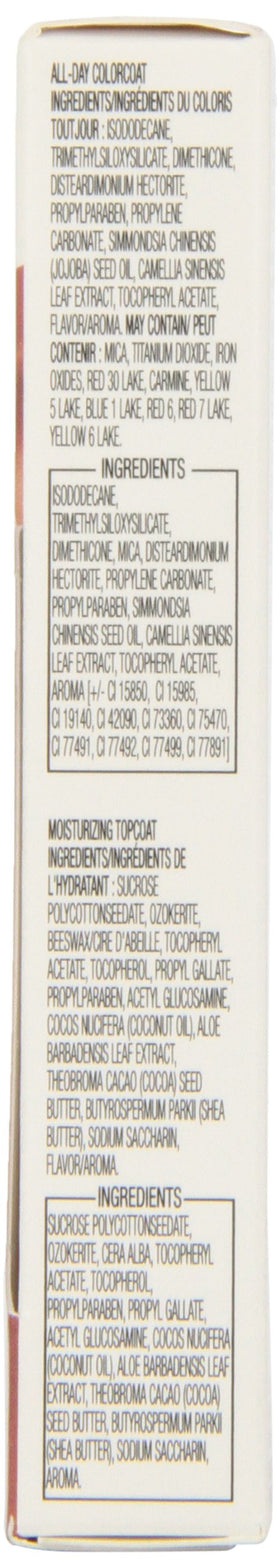 COVERGIRL open dual applicators showing color base and topcoat for easy application