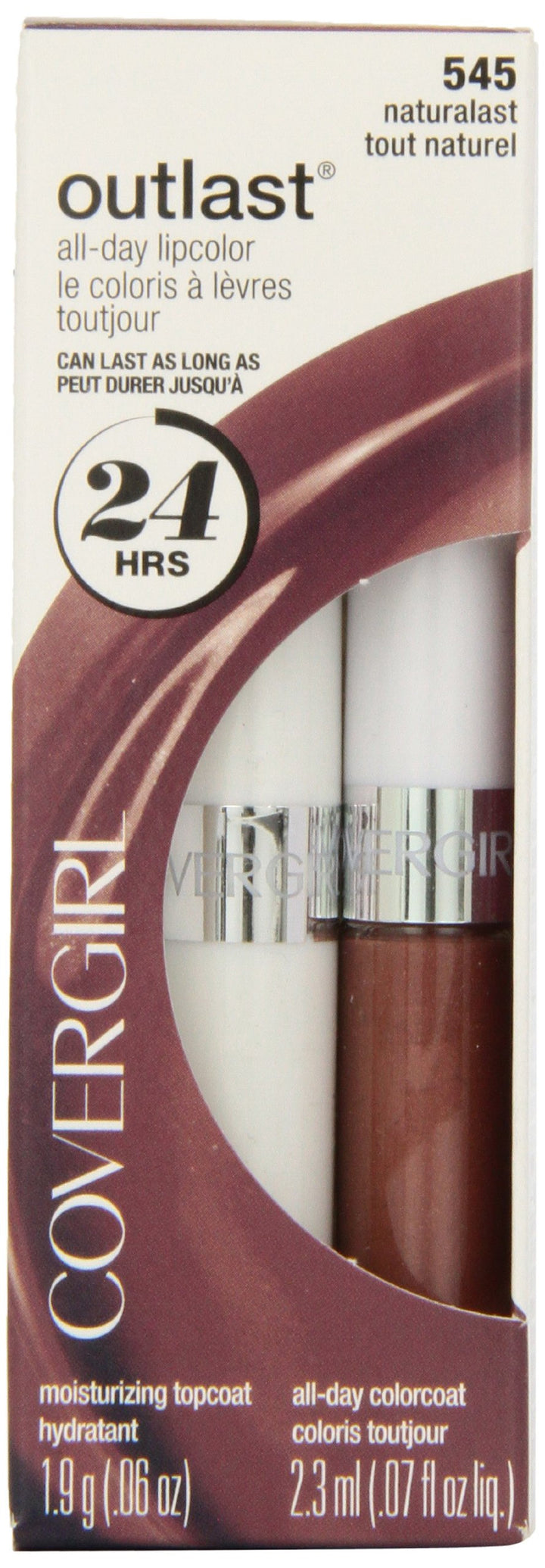 COVERGIRL Outlast front packaging showing product and shade for reliable color