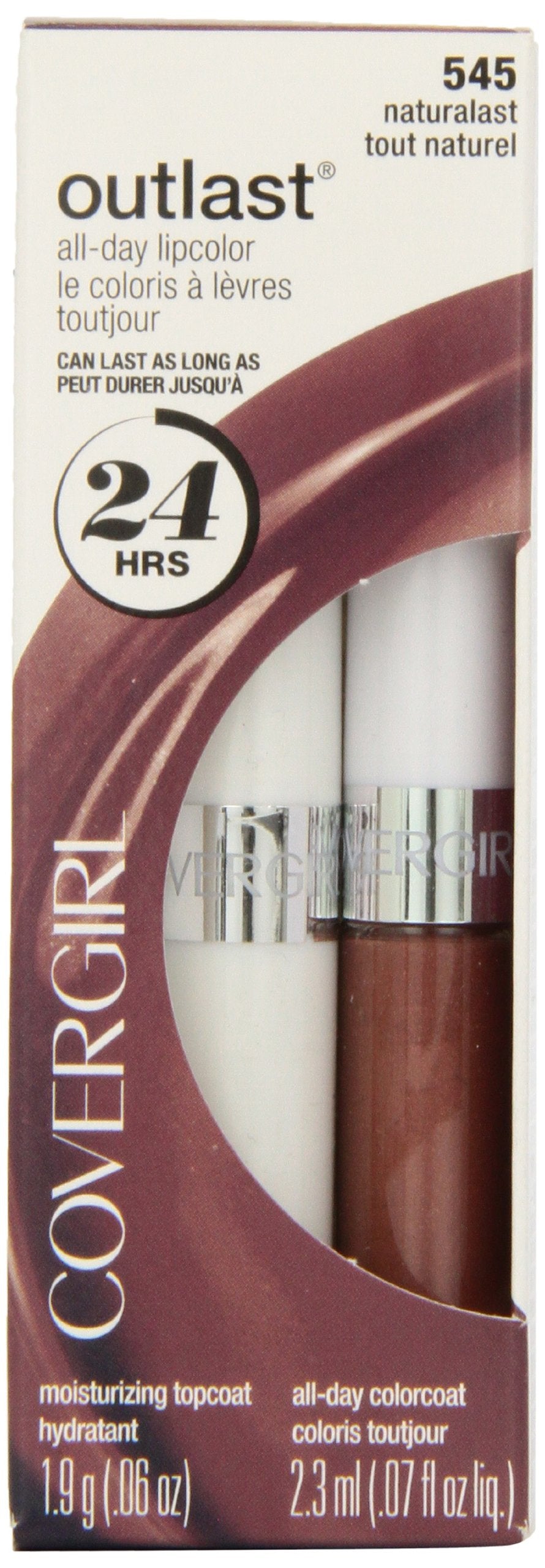 COVERGIRL Outlast front packaging showing product and shade for reliable color