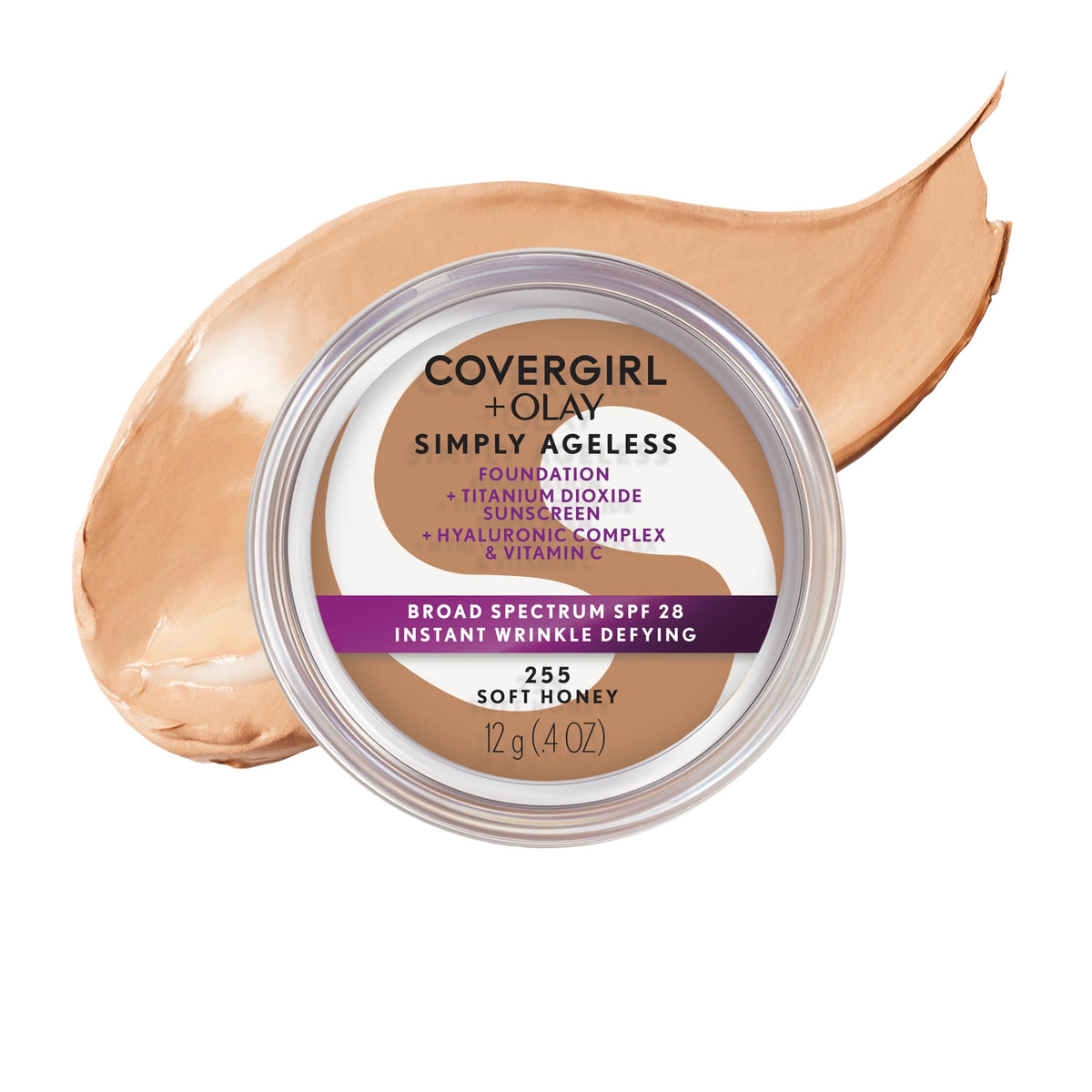 COVERGIRL front packaging showing 255 Soft Honey and benefits