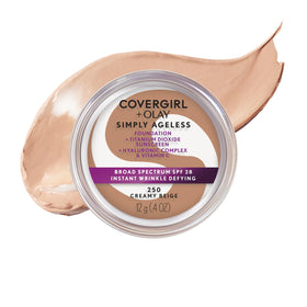 COVERGIRL front packaging showing shade 250 Creamy Beige and benefits