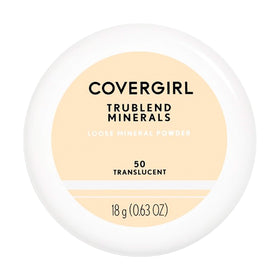 COVERGIRL front packaging showing translucent loose powder and benefits