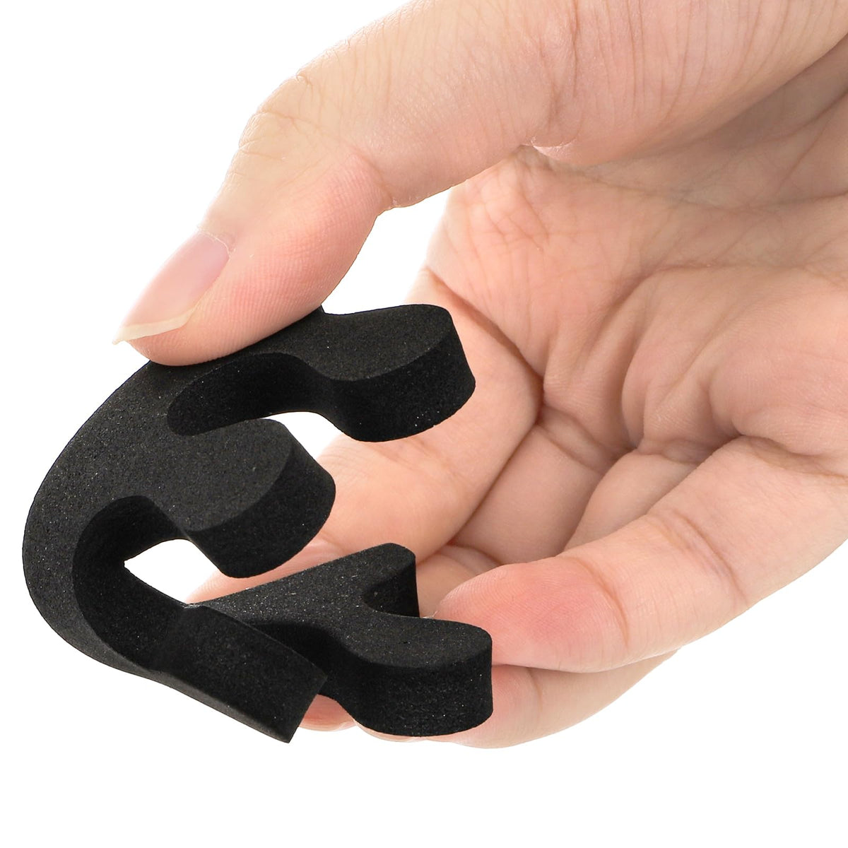 Covzoe toe separator in use during pedicure offering stable polish application