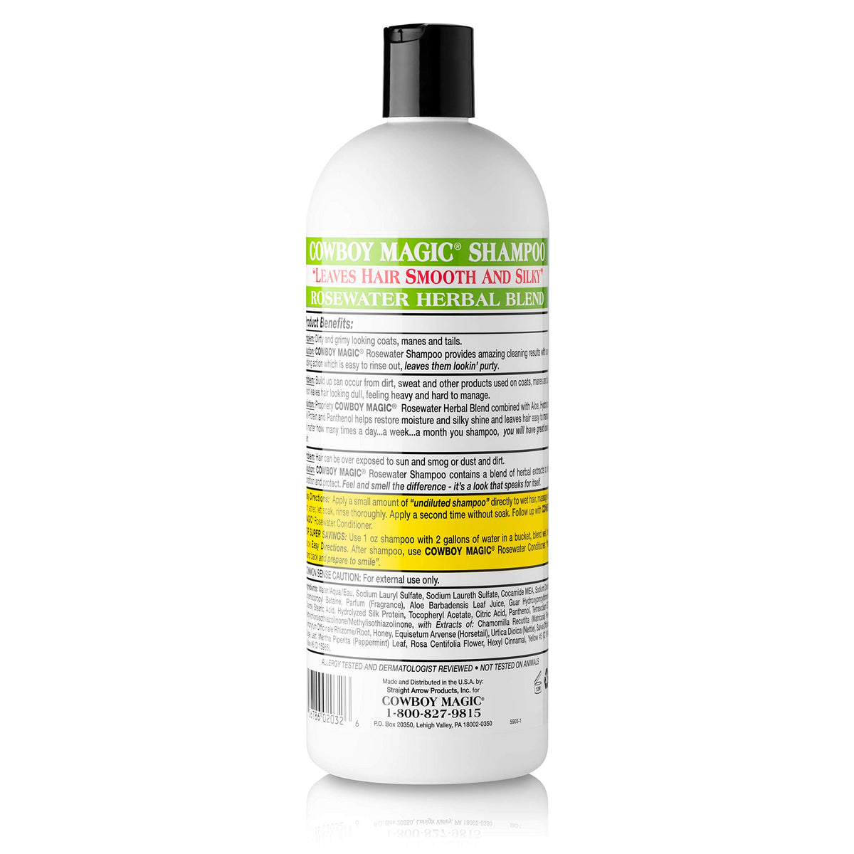 Cowboy Magic shampoo pouring into hand demonstrating easy-rinse and lather