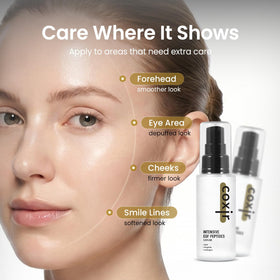 coxir texture closeup showing lightweight serum absorbency and smooth finish