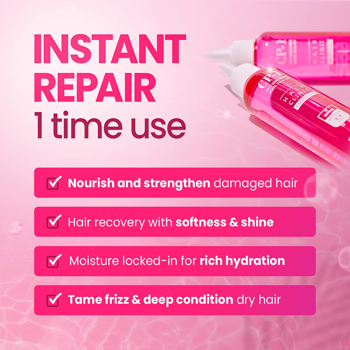 CP-1 being applied to wet hair demonstrating quick three-second massage benefit