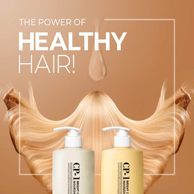 CP-1 label close-up highlighting keratin, protein and ceramide benefits