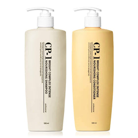 CP-1 front packaging showing 500ml shampoo and conditioner, professional result