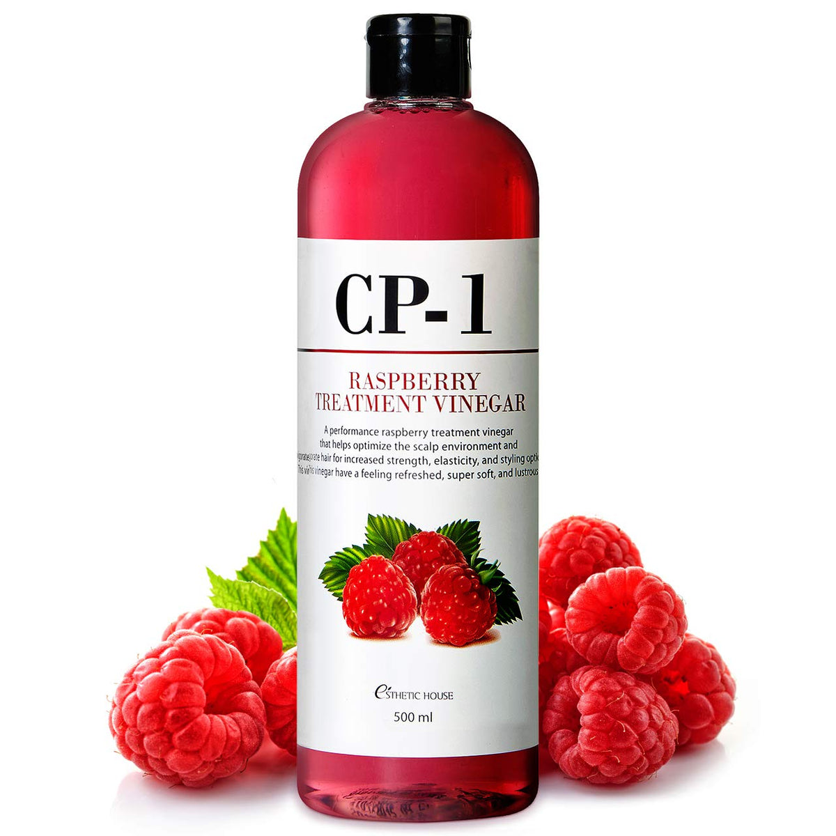 CP-1 front bottle view showing product and easy-pour cap for simple use