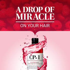 CP-1 being poured onto wet hair illustrating even distribution and gentle rinse