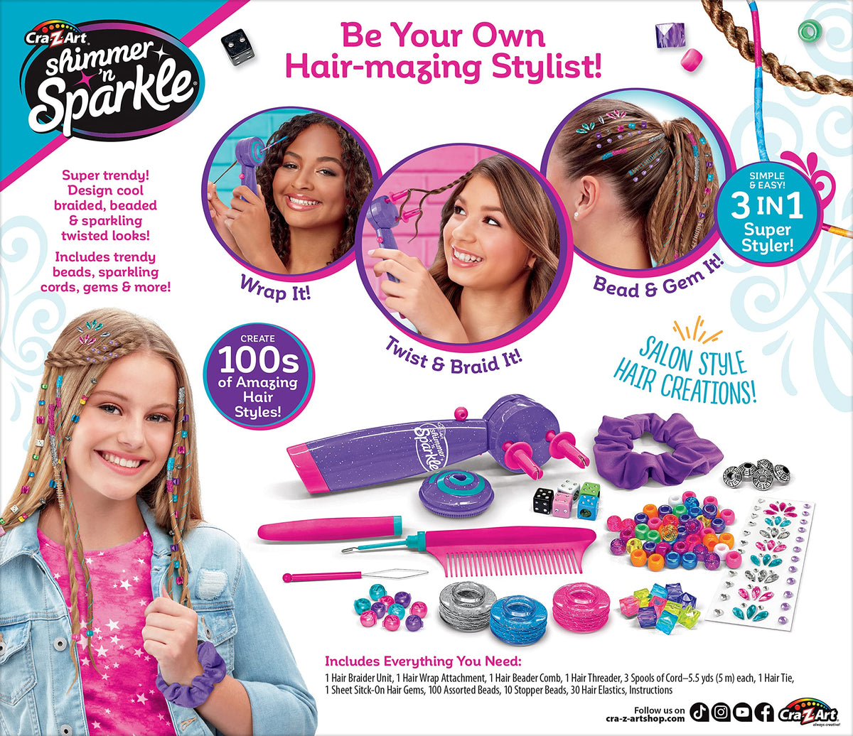 Cra-Z-Art super styler tool close-up demonstrating easy braid guidance