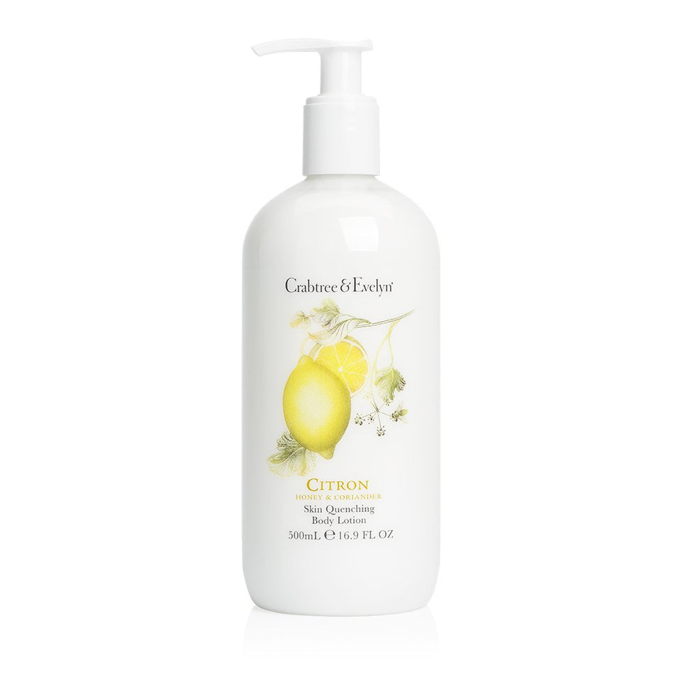 Crabtree & Evelyn bottle front packaging showing label and citron scent benefit