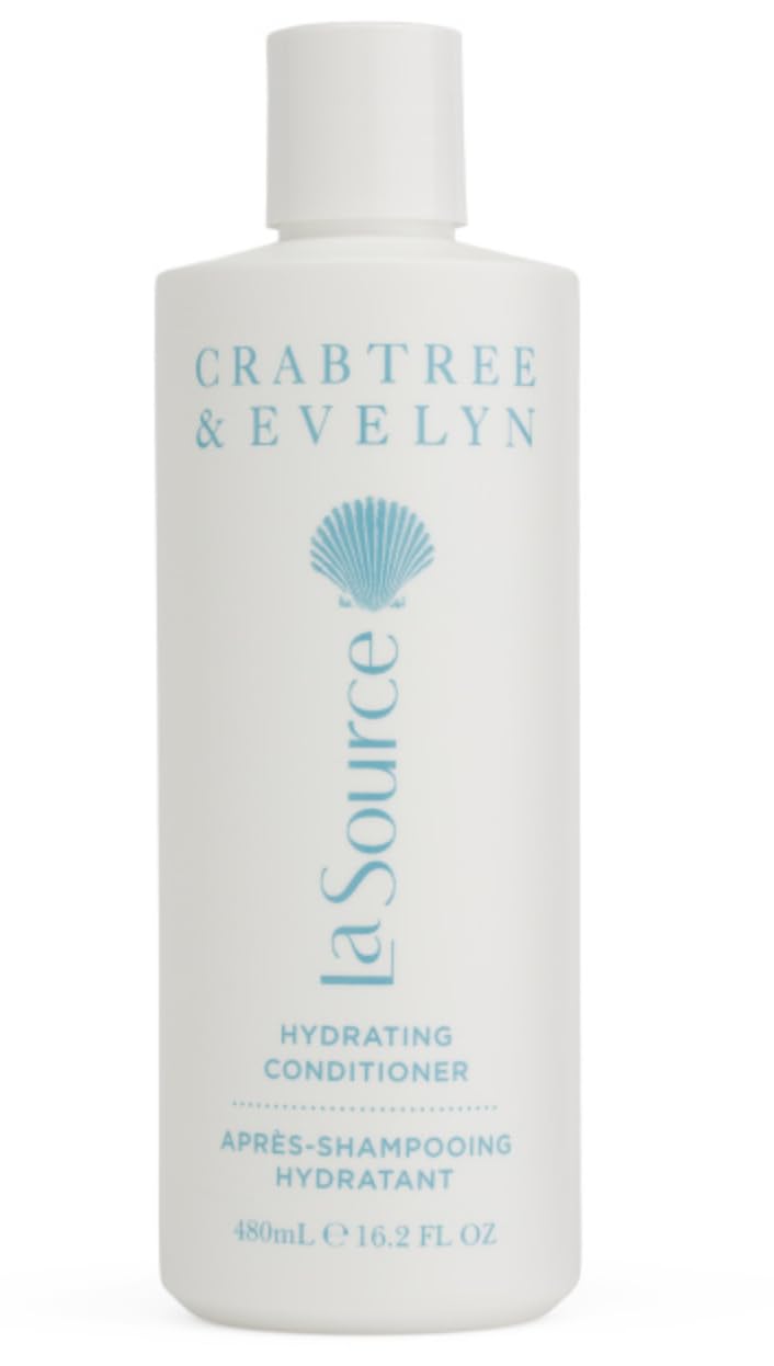 Crabtree & Evelyn La Source front packaging showing 16.2 fl oz bottle and marine design, conveys freshness