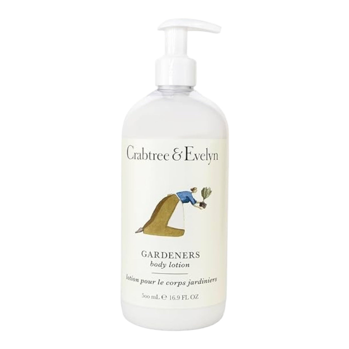 Crabtree & Evelyn front bottle view highlights size and elegant label for easy identification and storage