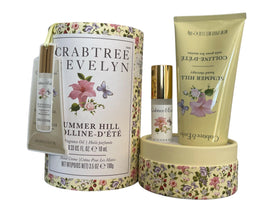 Crabtree & Evelyn front packaging showing the Summer Hill set, elegant gift presentation
