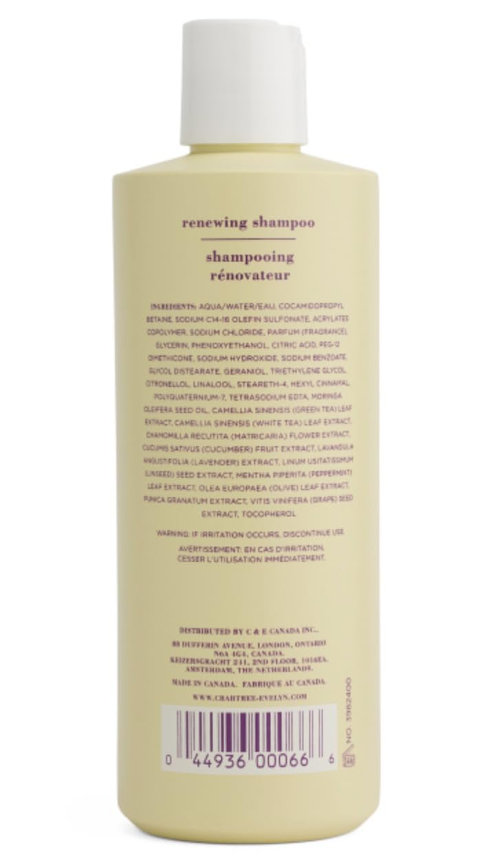 Crabtree & Evelyn close-up foam and botanicals highlighting gentle lather and nourishing ingredients
