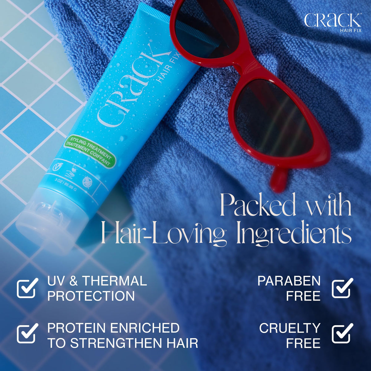 Crack being applied to curly hair to reduce frizz and define curls