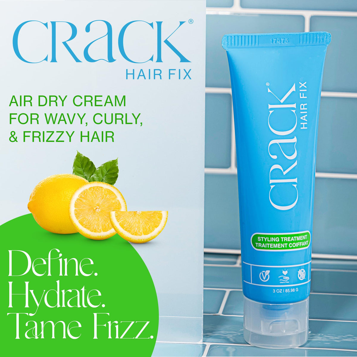 Crack back label with ingredient list and usage instructions visible