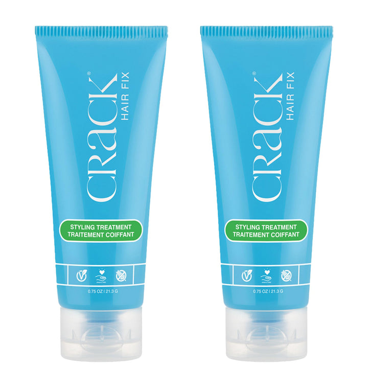 Crack front packaging showing two travel-size tubes and product benefits