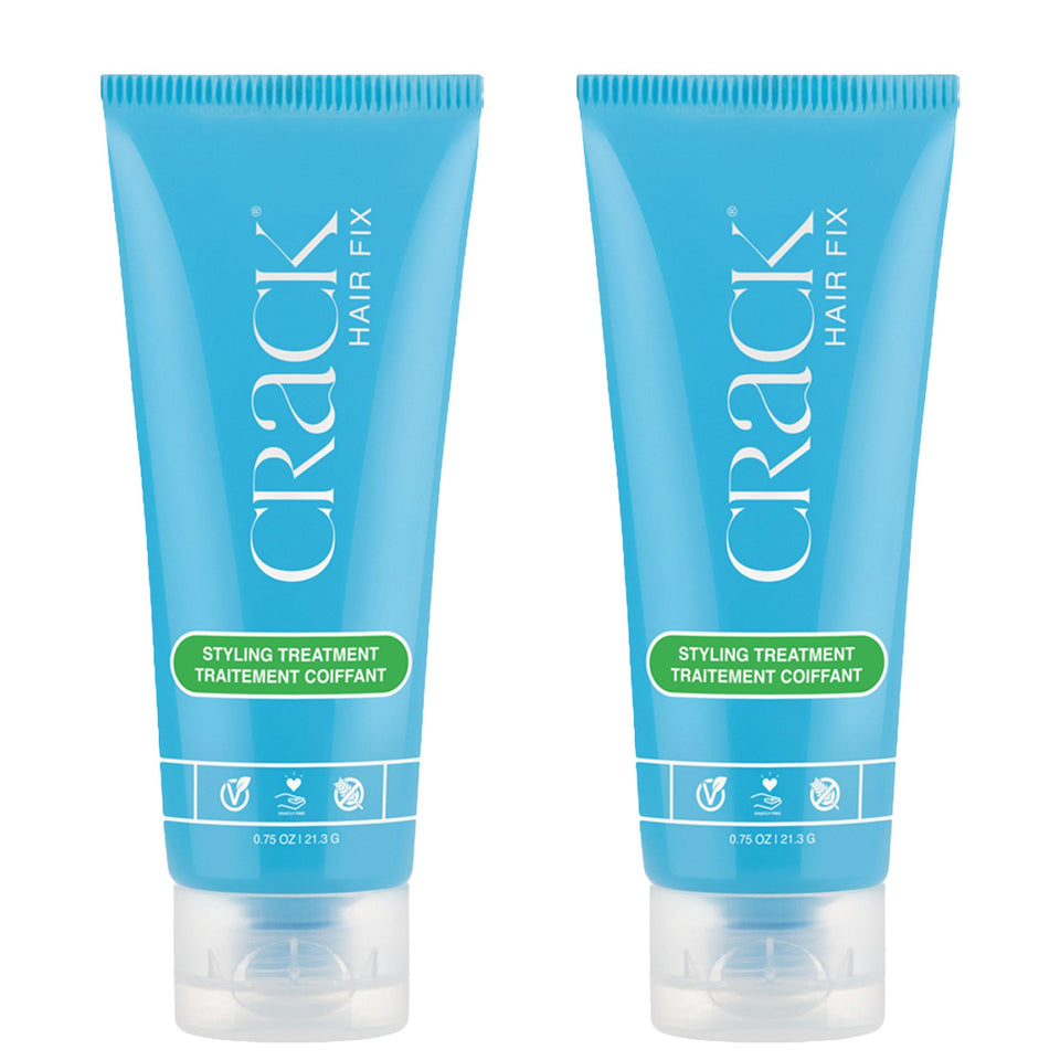 Crack front packaging showing two travel-size tubes and product benefits