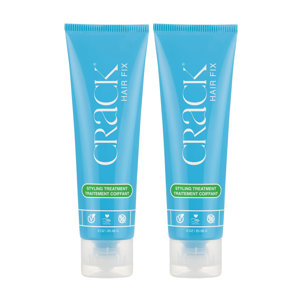 Crack front packaging showing product tube and benefit of sleek styling